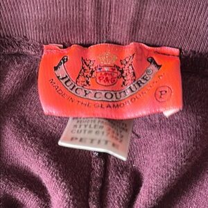 Juicy Couture Eggplant Velour Petite Pants
